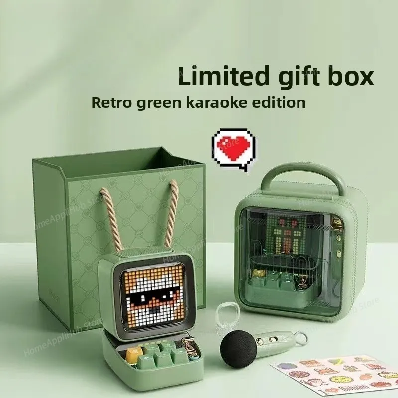 Pixel Speaker, Bluetooth Speaker, Karaoke Microphone, All-in-one Singing Microphone, Fifth Generation
