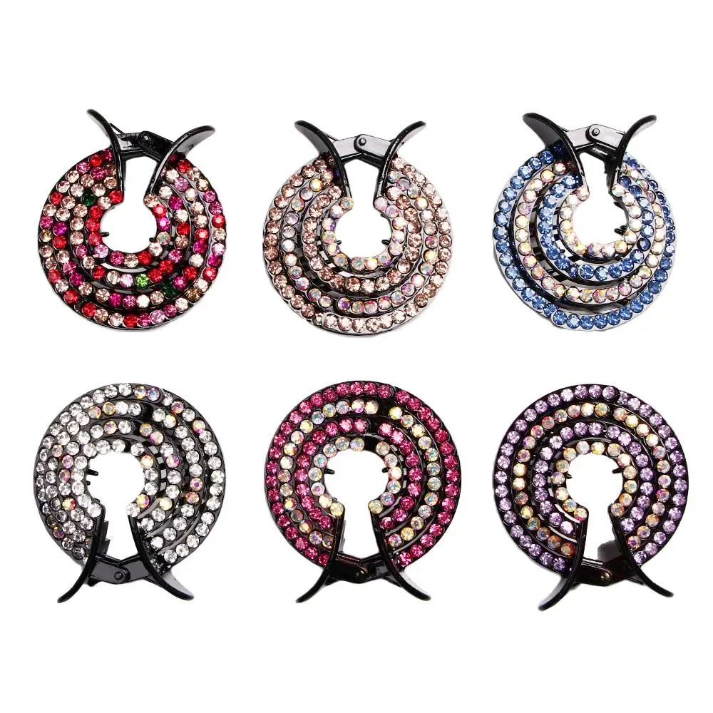 Rhinestone Women Ladies Hair Claw Hair Clips Ponytail Buckle Bird Nest Hair Accessories Hair Pins Clamps Hair Bun Holders view 5