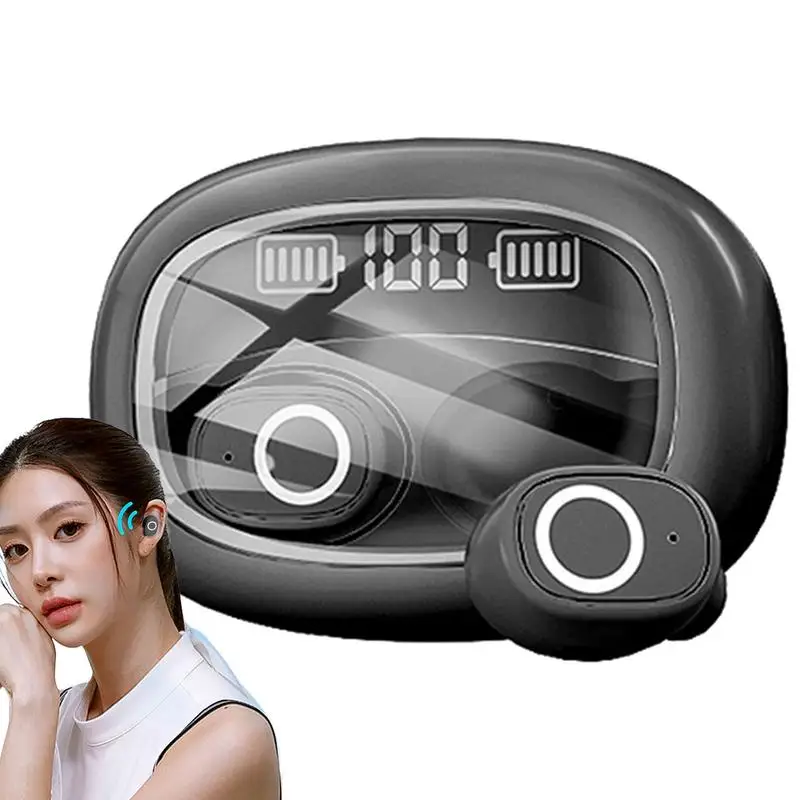 Wireless Earbuds Sports Noise Cancelling Deep Bass Earphones Water And Dust Resistant Bass Stereo Headset With LED Display For