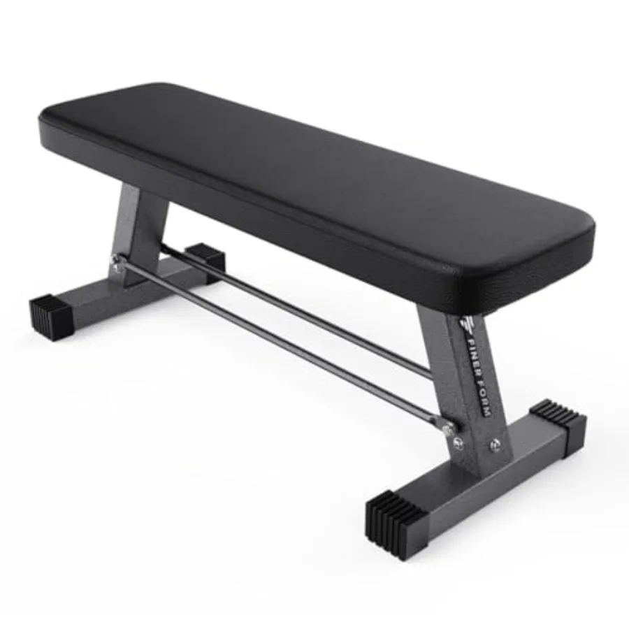 Essential Flat Weight Bench for Your Home Gym Heavy Duty Workout Bench for Bench Press, Hip Thrusts and Strength Training Exerc