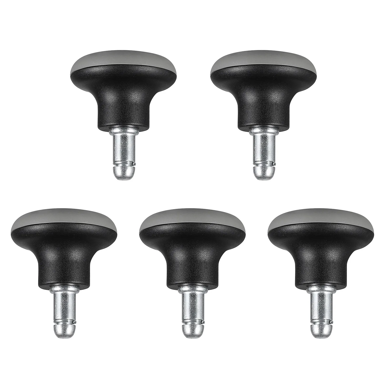 5Pcs Office Chair Casters Fixed PU Replacement Wheels Stable Carpet Computer Chair Wheels Glides Universal Standard Size