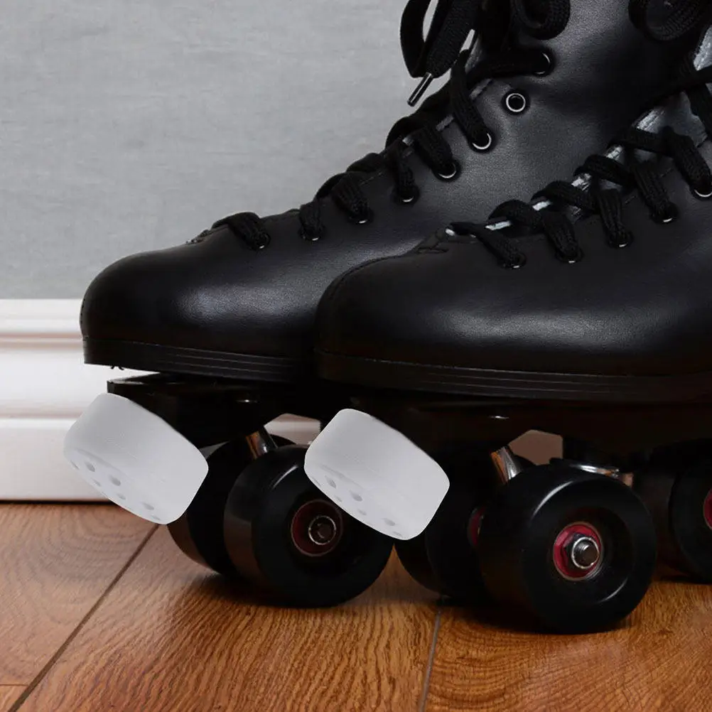 2Pcs Adjustable Roller Skate Toe Stoppers High Elastic Rubber Brake Plugs for Quad Skates Wooden Asphalt Cement Floor Compatible