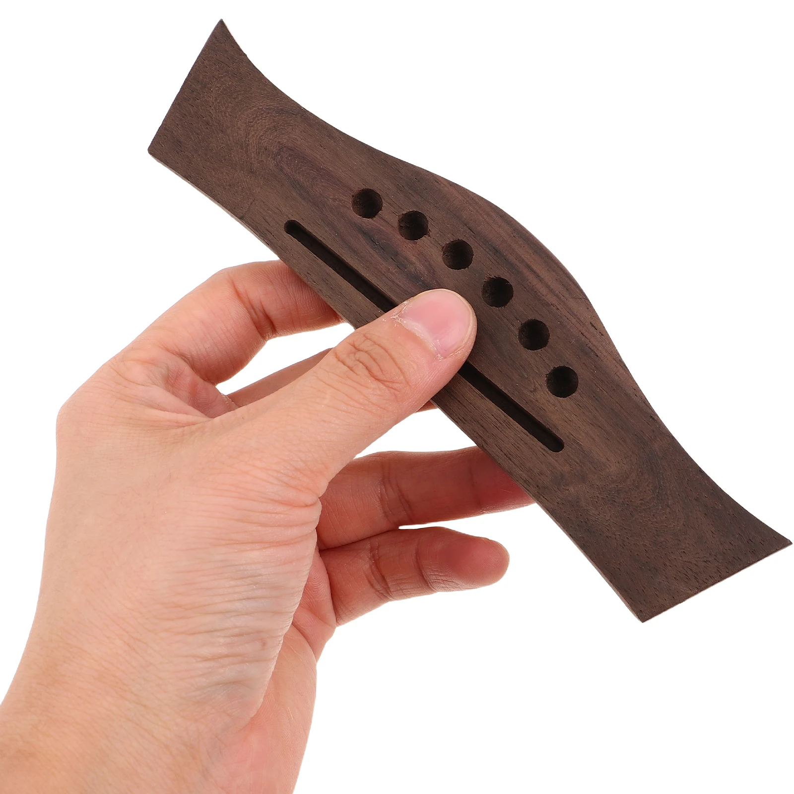 

1 set Folk Acoustic Guitar Wooden Bridge PPS Black Set Strings Cone Saddle Replacement Kits Steel String Accessories