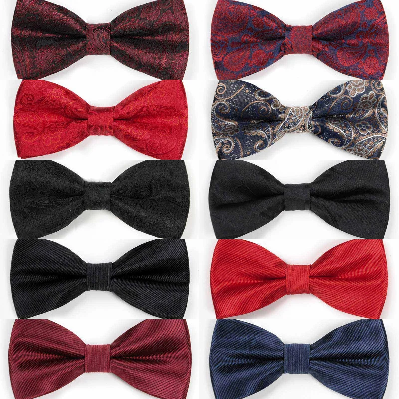 Bowknot Floral Bowtie Mens Butterfly Bow Tie Wedding Fancy school Clip-on Adjustable Lovely Christmas Vintage MJ39