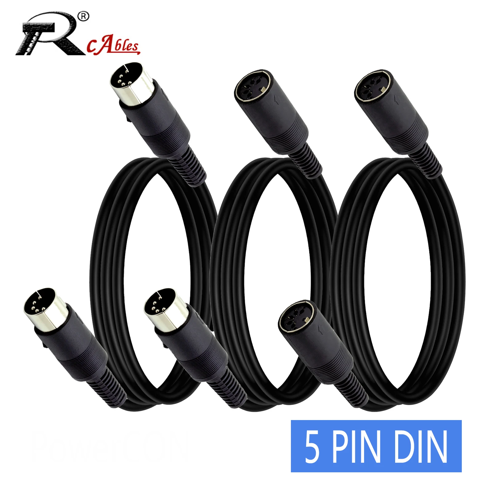 

0.3M-25M 5 PIN DIN Male to Male, Male to Female, Female to Female Cable Beauty Equipment Wiring Stage Atomizer Line
