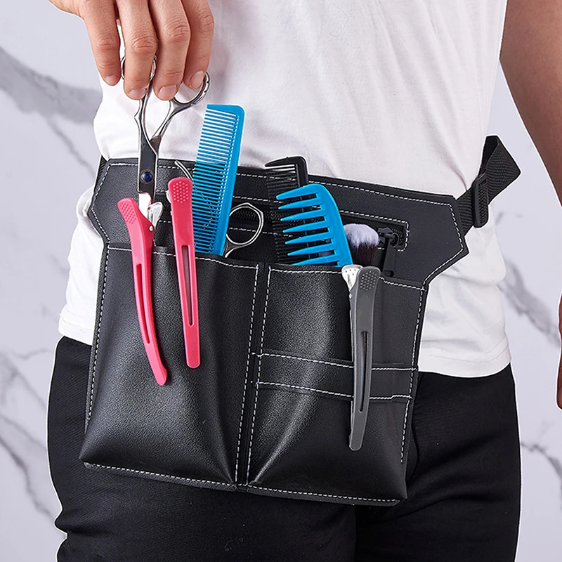 Hair Scissor Bag Clips Comb Case Hairdressing Barber Holster Bags Holder Tool Salon Waist Pack Belt PU Leather Bag