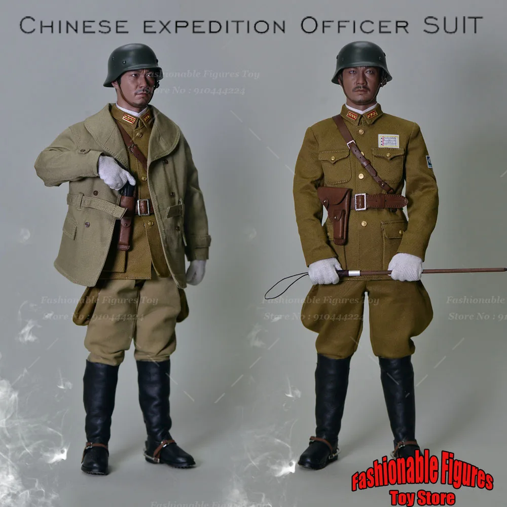 

WT1001 1/6 Men Soldier Chinese Expeditionary Force Officer Suit Combat Uniform Clothes Set Fit 12" Action Figure Body Dolls