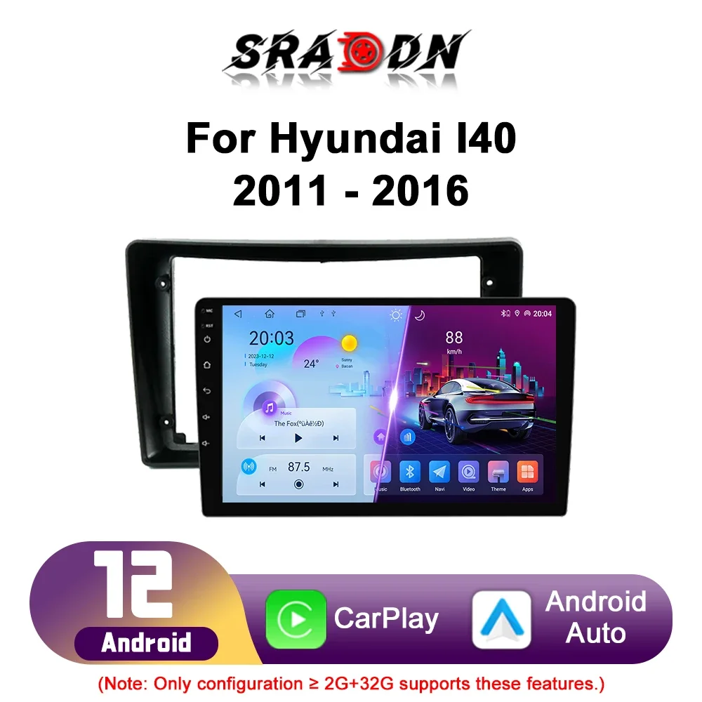 Dla Hyundai I40 2011 2012 2013 2014 2015 2016 Android Radio samochodowe Odtwarzacz multimedialny Nawigacja GPS Ekran Carplay Auto Stereo WIFI