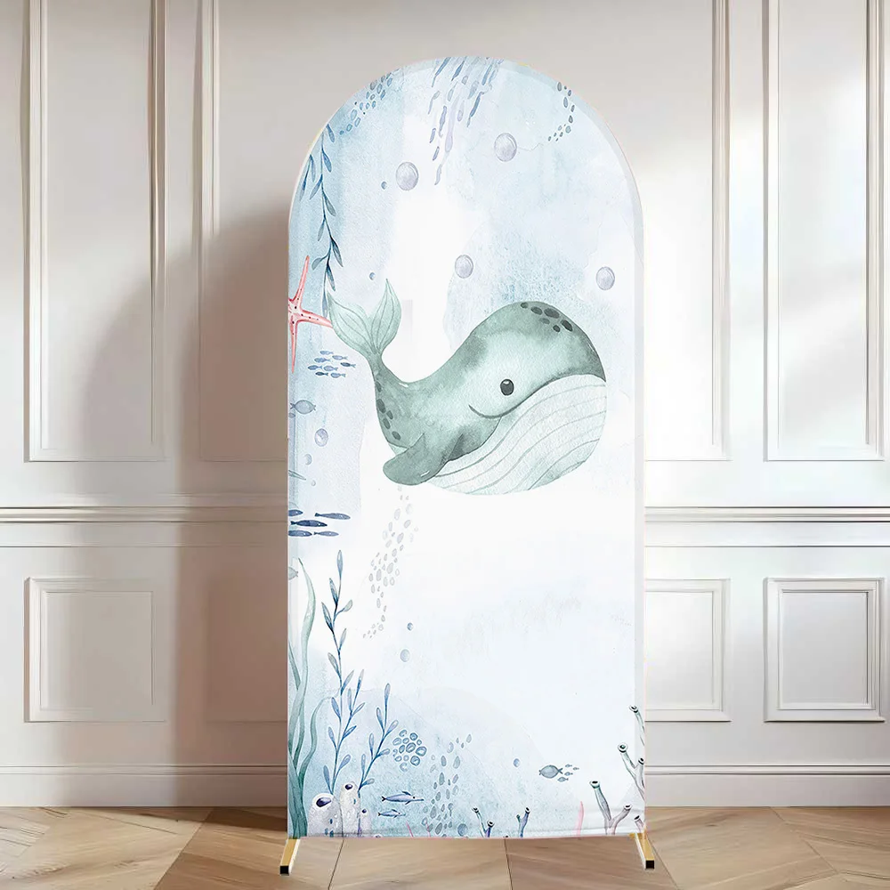 

Настенное покрытие VIKAMA с глубоководной тематикой кита для детских комнат, благоприятный семейный декор в океане для центров раннего обучения