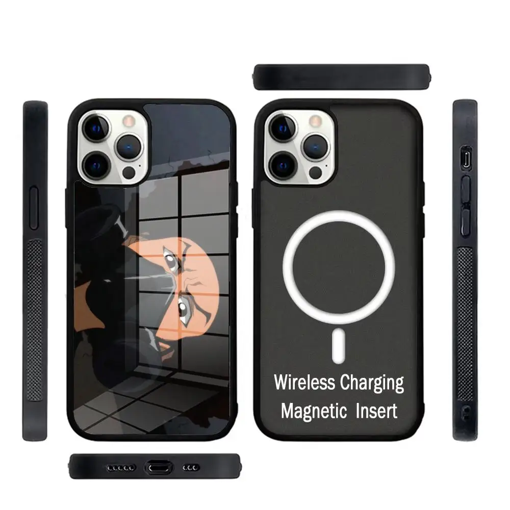 

The Boondocks Huey And Riley Phone Case Glass For IPhone 16 15 Promax 14 13 Pro 12 11 Magnetic charging Covers