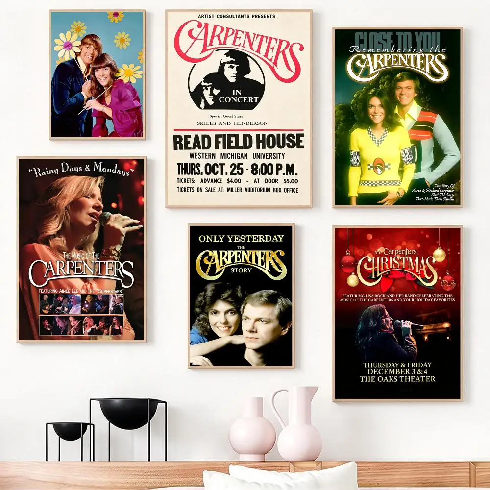 band Carpenters Poster Poster HD Frameless Creamy Style Home Decor Wall Art for Living Room Bedroom Gift