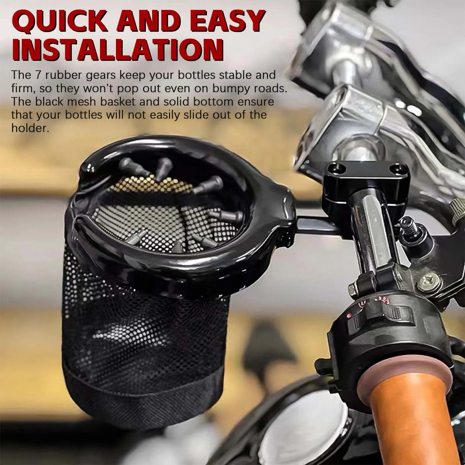 

22MM Motorcycle Cup Holder Handlebar Cup Holder Drink Cup Holder for Harley Dyna Sportster XL 883 1200 Softail Fat Boy Touring