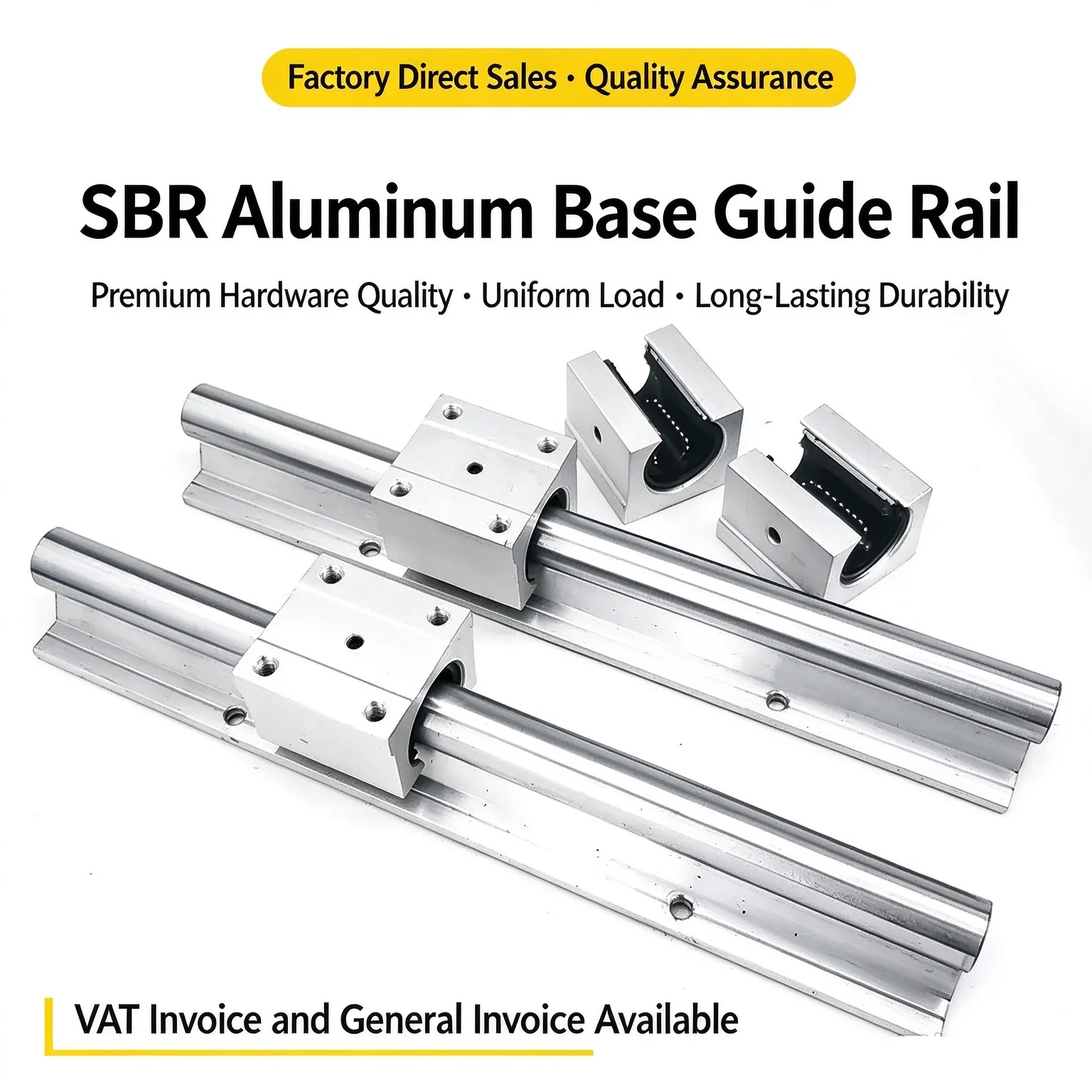 LIJUN 2Pcs SBR10 SBR12 SBR16 SBR20 SBR25 Linear Guide Rail + 4Pcs SBR-UU Slider Blocks Carriage for CNC Part XYZ axis 3D Router