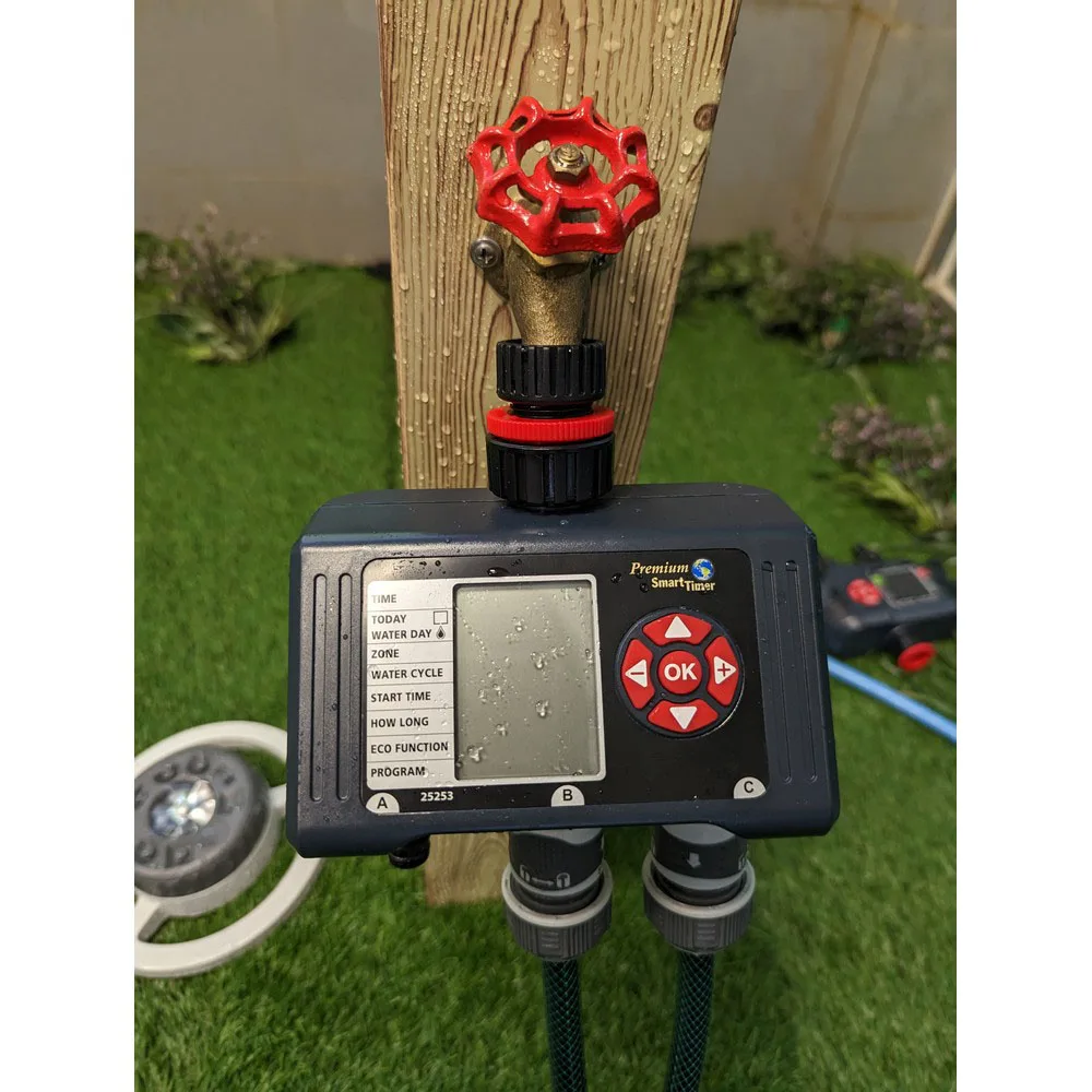 Water Timer Irrigation Controller Garden 3-Zone Programmable Water Watering Pump Best Low