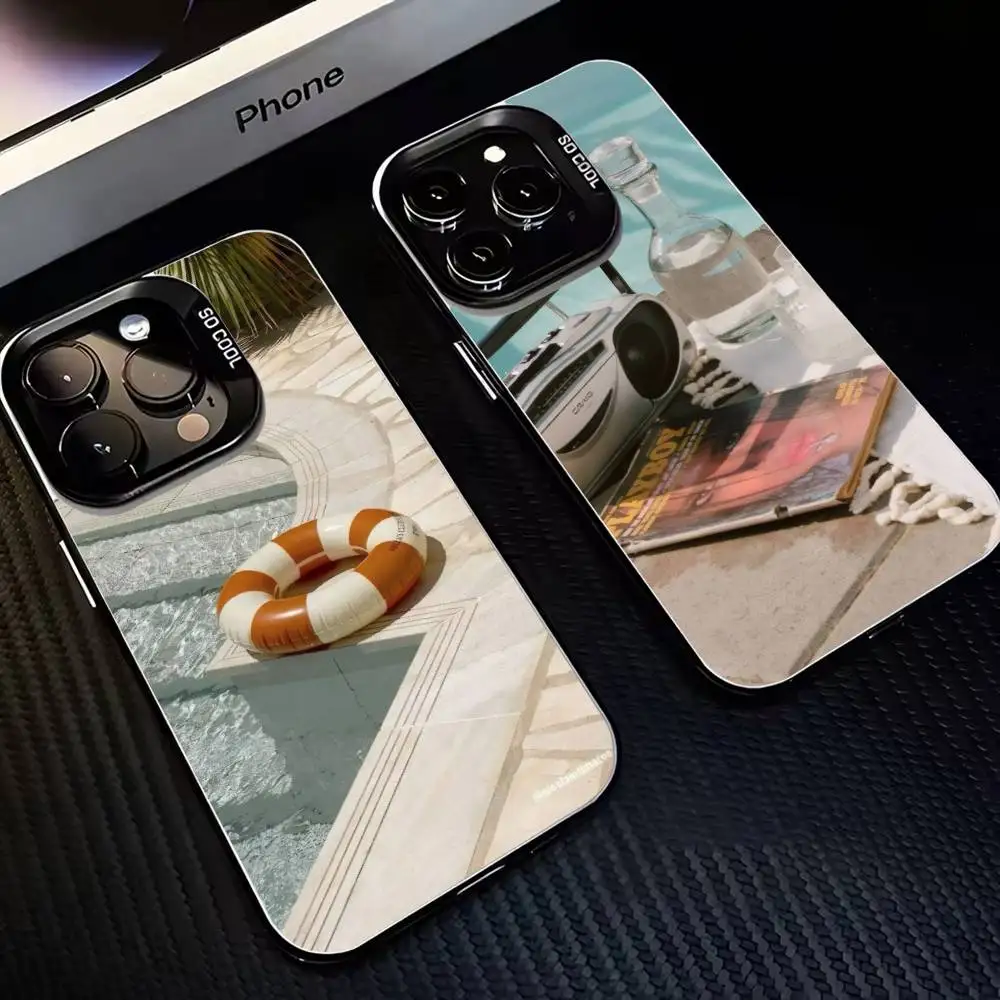 

pool party Phone Case For iPhone17,16,15,14,13,12,11 Plus,Pro Max Black Matte Shockproof Cover