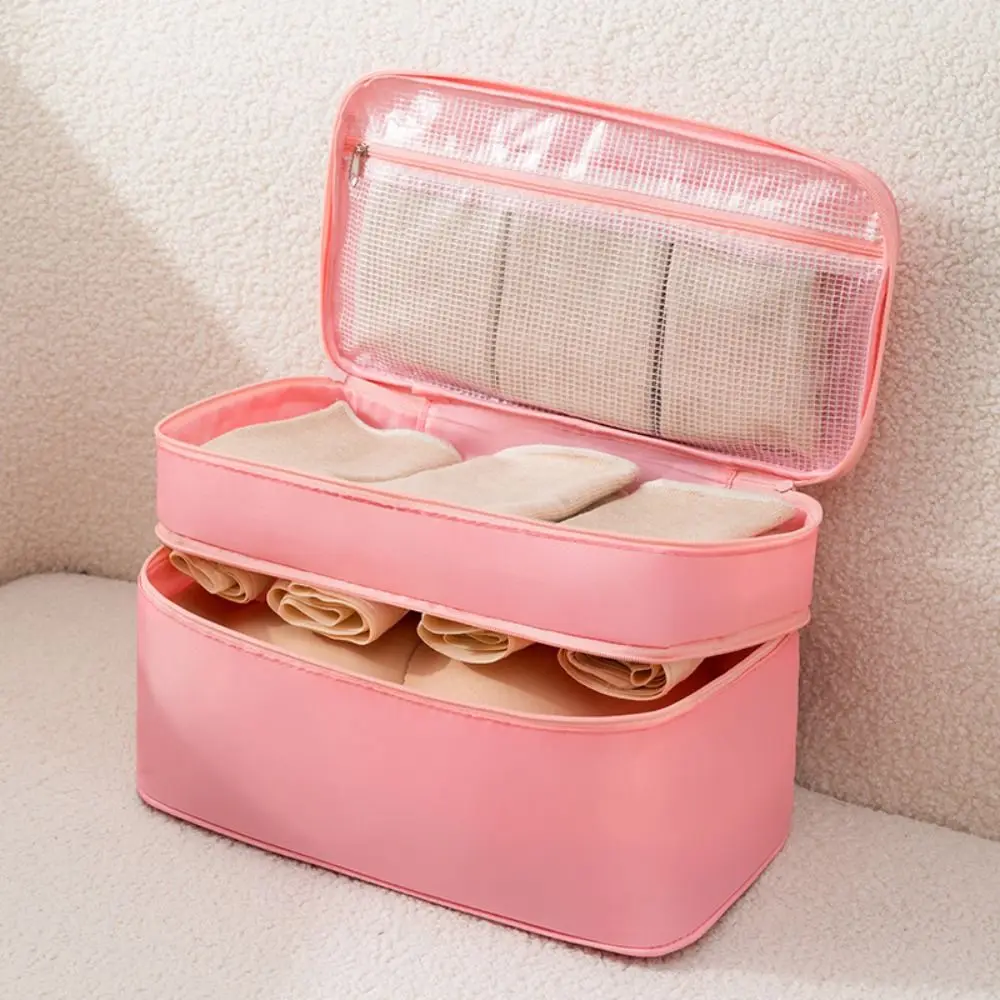 4 Tiers Travel Underwear Organizer Large Capacity Oxford Cloth Underwear Bra Socks Storage Bag Foldable Waterproof