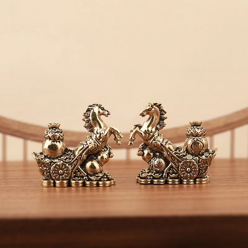 Full Copper Horse Zodiac Wealth Attracting And Protecting Home Decorations Instant Fortune And Success Ornament Chinese New Year