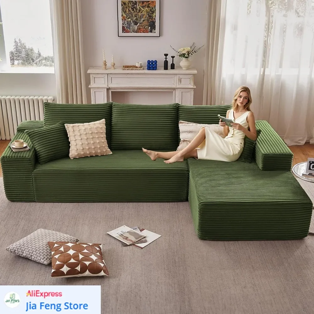 

Бестселлер: Современный угловой диван-секционный гарнитур с оттоманкой, удобный велюровый диван для отдыха и сна