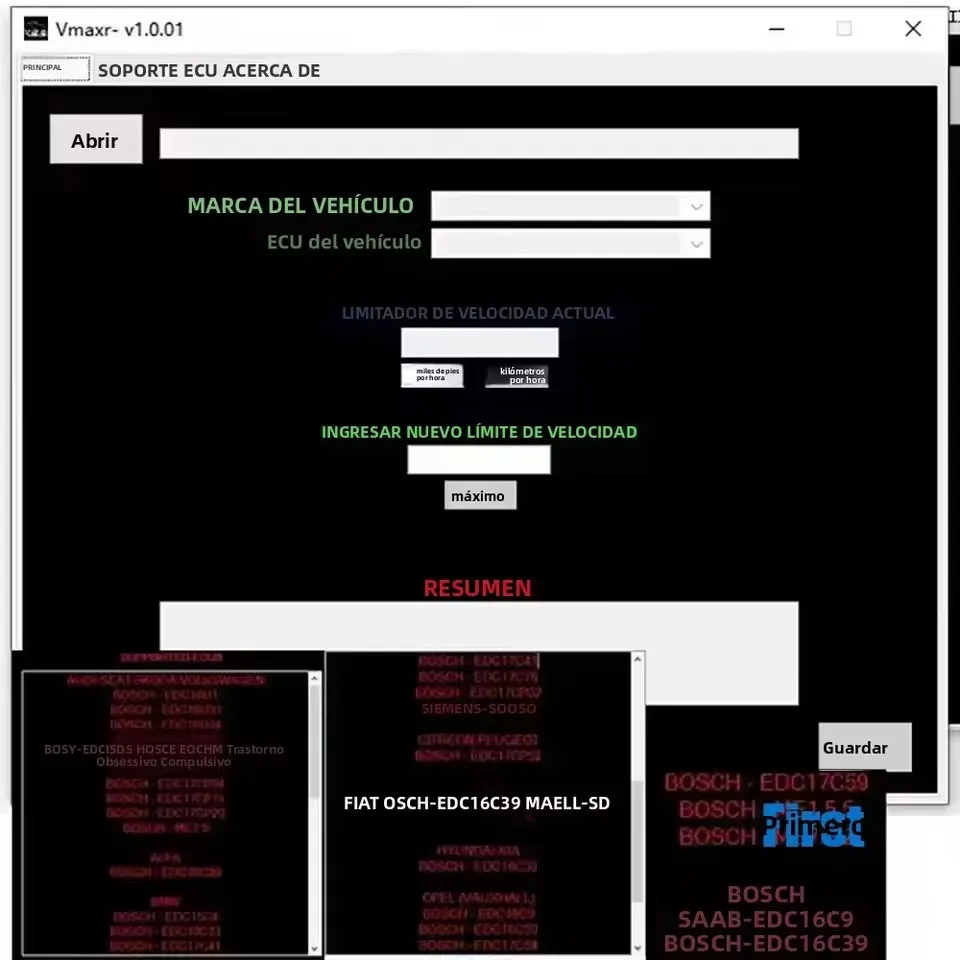 

Software de reparación Paquete 6 en 1 para motores diésel y gasolina - Limitador HardCut UltraCuttr Pop&Bang HARDCUT VMAX HotSta
