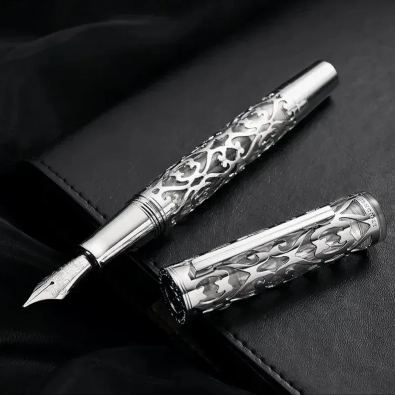 Hongdian D1 Fountain Pen Moon Cage EF F Nib Skeleton Hollow Resin Writing Pens Piston filling school office supplies Stationery