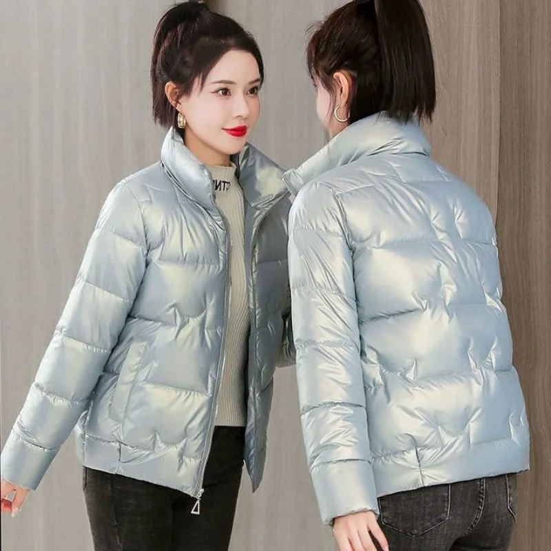 2023 New Women Down Cotton Coat Winter Jacket Female Arge Size Short-Length Loose Parkas Hin Thin Outwear Warm Fashion Overcoat