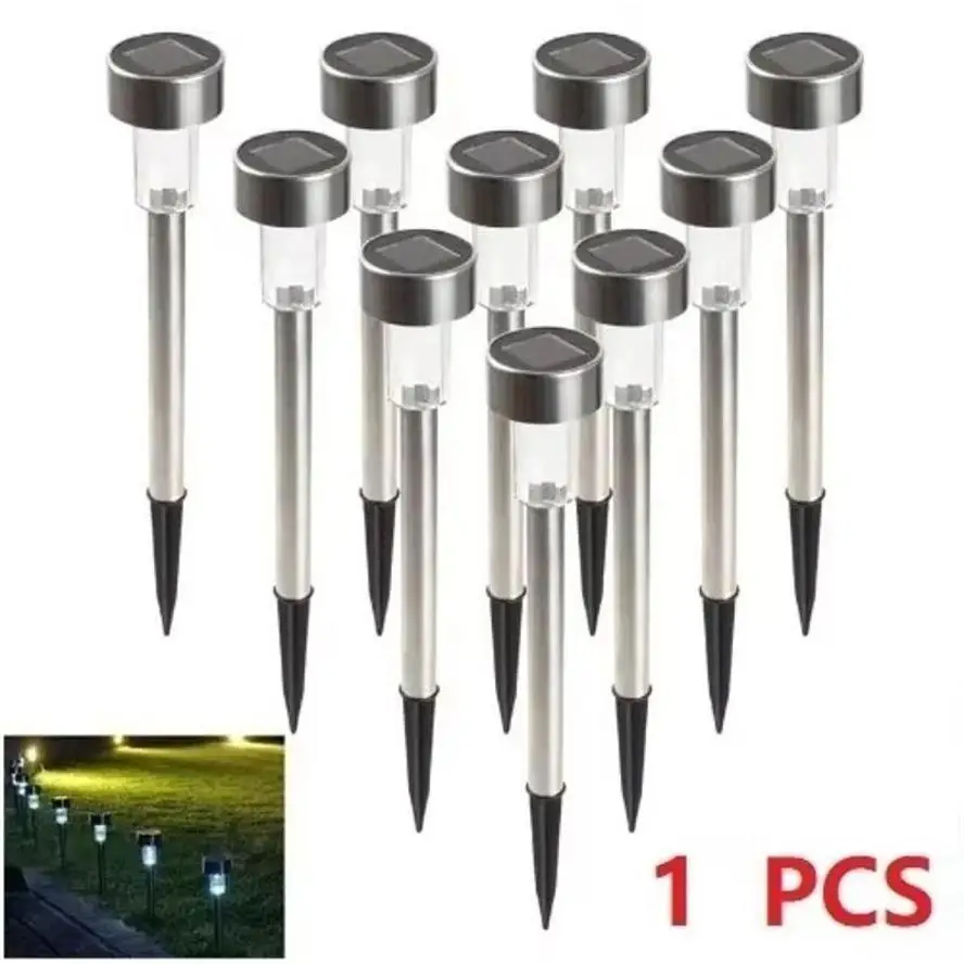 

1 Pcs New High Quality White LED Lawn Light Lamp Solar Outdoor For Courtyard Walkway Garden Landscape Lights Lighting