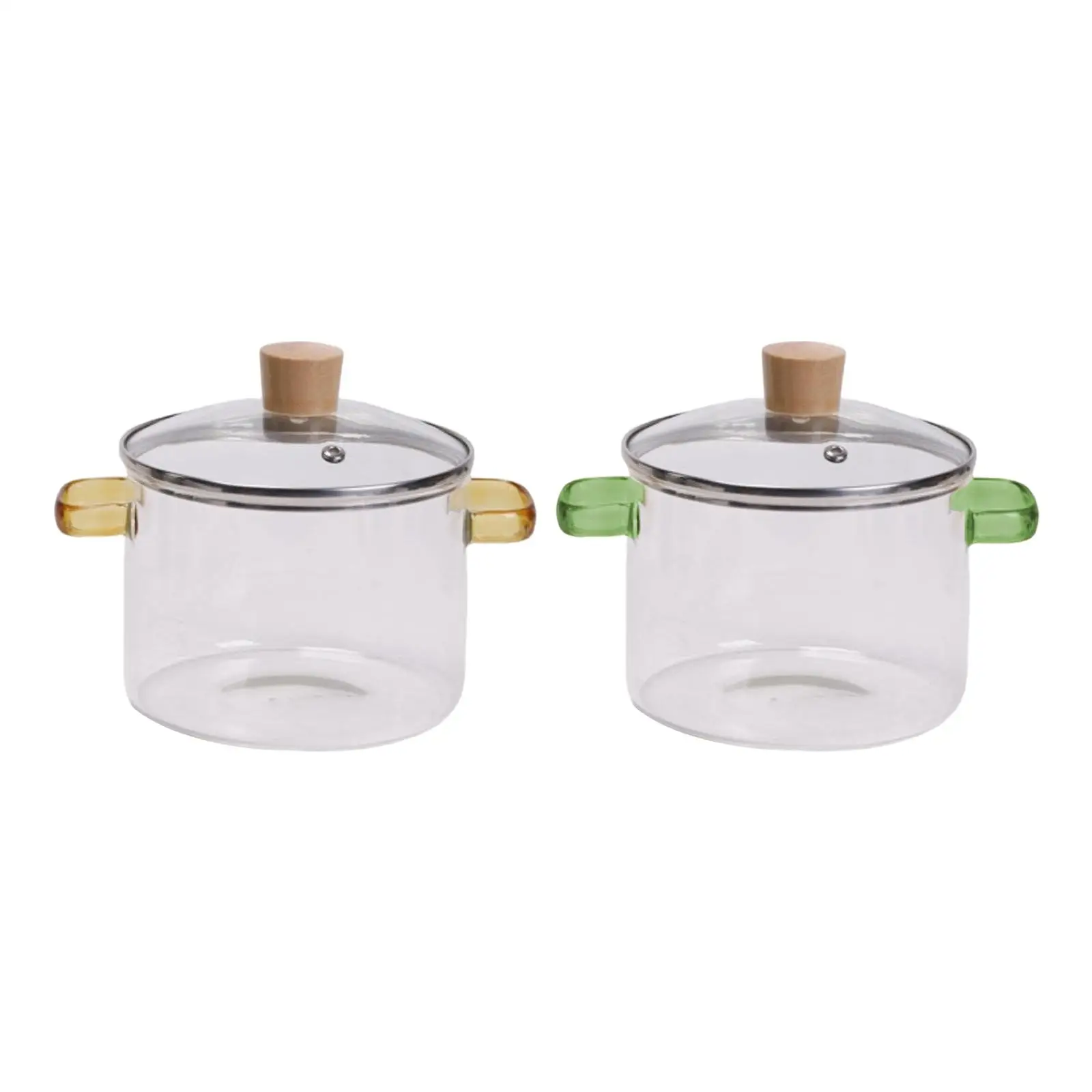 Mixing Glass Pot Transparent Glass Ramen Bowl for Pasta Noodle Milk Fruits