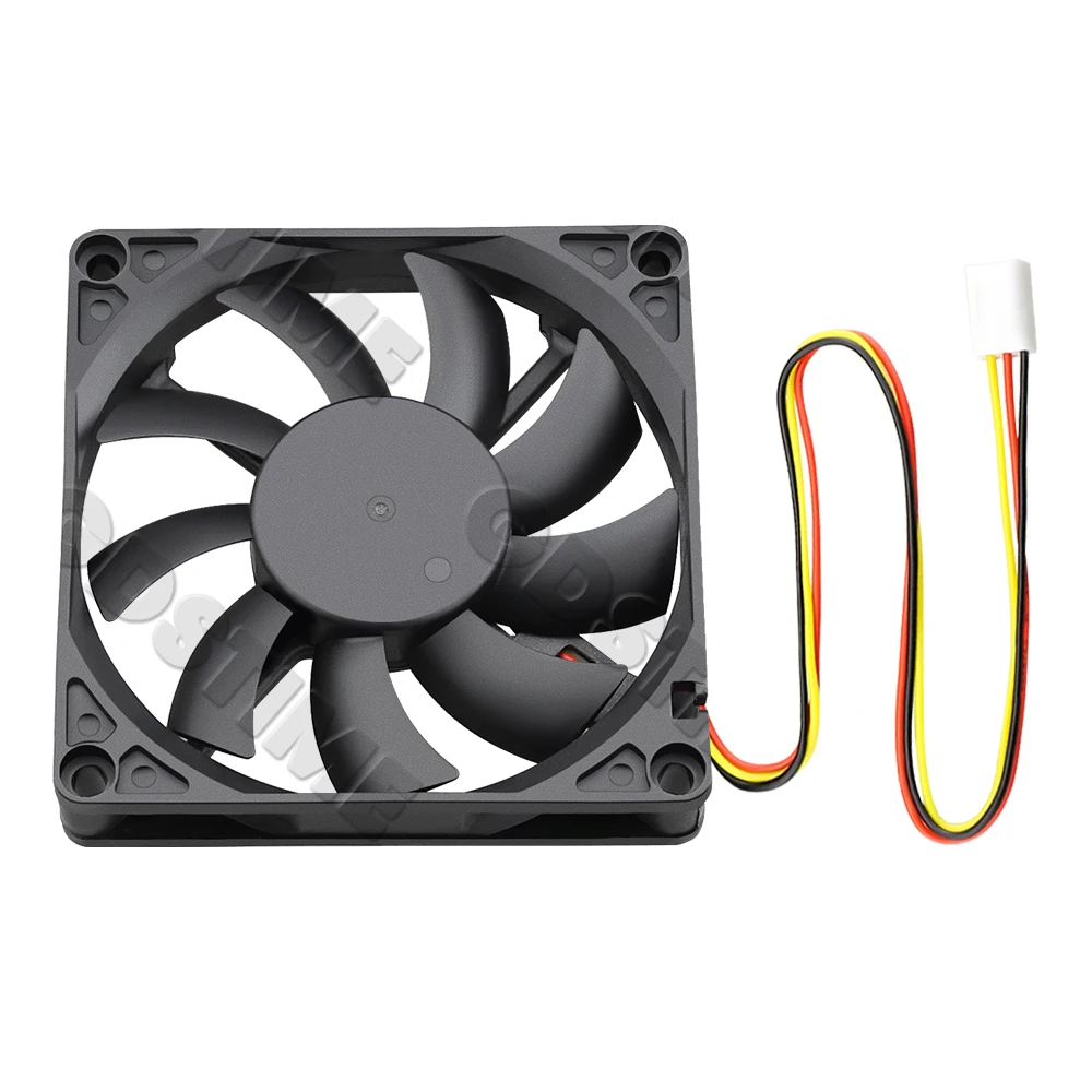 Gsie Time-Ventilateur de refroidissement DC 12V, 80x15mm, sans balais, 8025, 3PIN, fonction FG, dissipateur thermique pour CPU et GPU