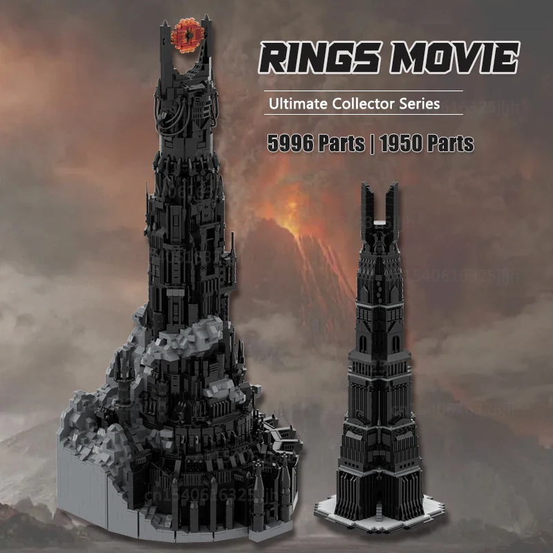 

The Rings Movie Dark Tower Moc Building Blocks UCS Orthanc Model Technology Bricks DIY Assembly Sets Collection Toys Xmas Gift