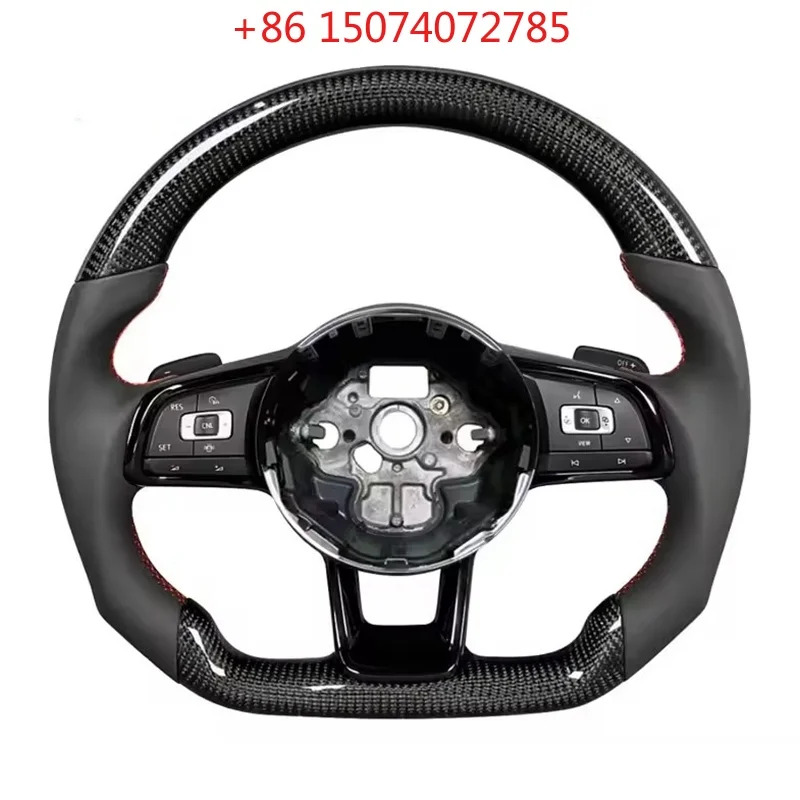 Carbon Fiber Racing Steering Wheel For  Golf MK6 MK7 GTI GTD GTE Polo Tiguan Passat CC Custom Interior Parts