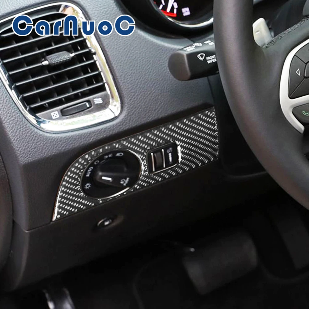 

For Dodge Durango 2014-2020 Dimming Panel Decorative Cover Trim Accessories Car Carbon Fiber Stickers Interior Mouldings