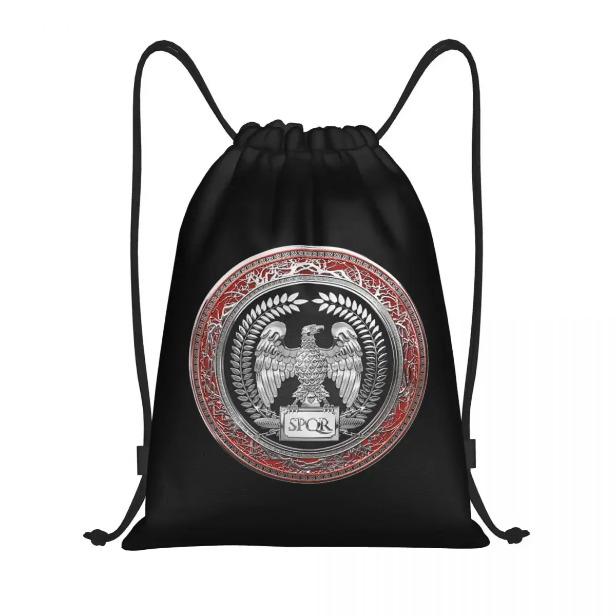 

Roman Empire Eagle Drawstring Bags Women Men Portable Gym Sports Sackpack Rome SPQR Emblem Training Backpacks