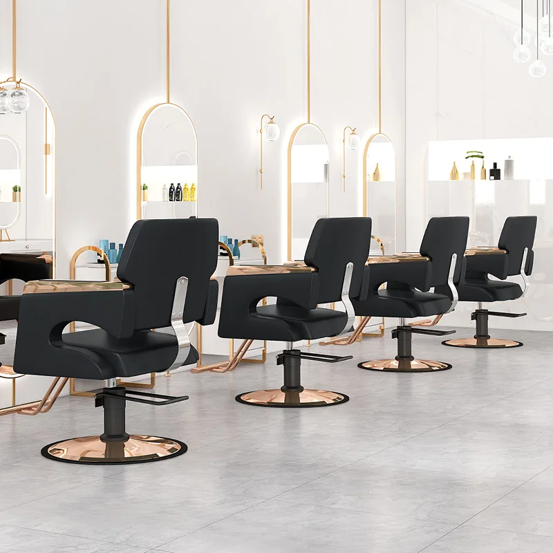 Professional Podiological Armchair Luxury Chair Leather Professional Hairdressing Washer Taburetes Con Ruedas Salon Furniture