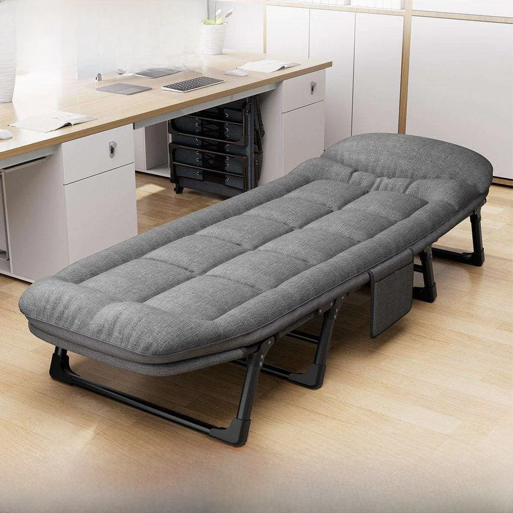 outdoor-portable-folding-bed-office-nap-bed-military-march-bed-multi-function-recliner-companion-bed-stainless-steel-frame