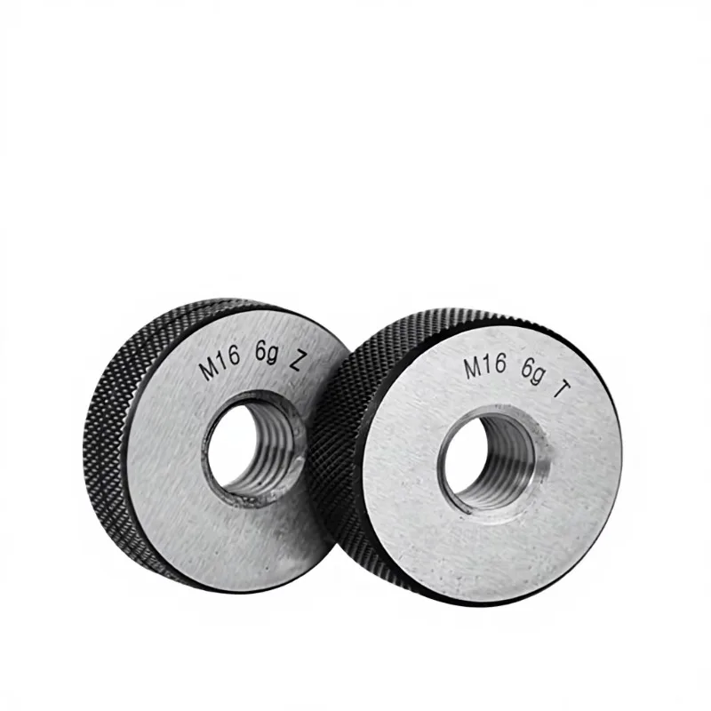 Calibre de anillo de rosca métrica de 6g, herramienta de inspección personalizada no estándar para rosca externa gruesa/fina, paso/fallo, M6, fabricado en China continental
