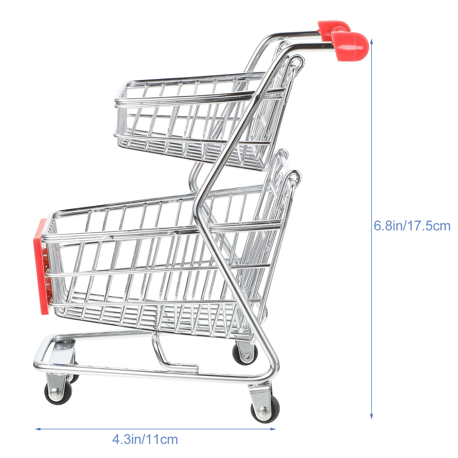 Mini Shopping Cart Carts for Groceries Supermarket Mode Toy Model Miniature Large Gift Basket Models