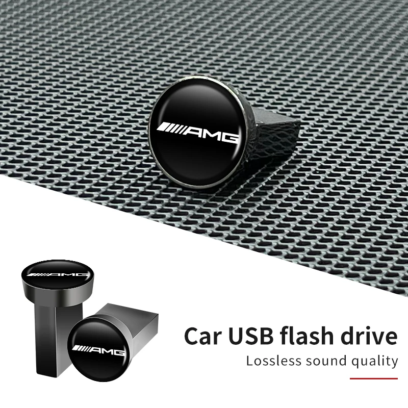 شعار السيارة محرك فلاش USB صغير 32 جيجابايت PenDrive 64 جيجابايت U عصا الذاكرة عصا لمرسيدس بنز AMG W204 W205 W203 W211 W212 W213 W201 W
