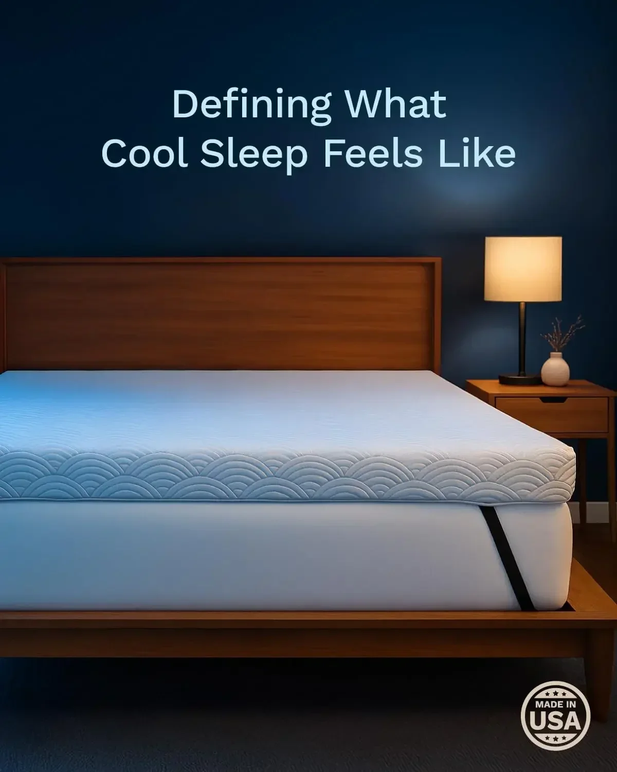Active Cooling 4 Inch Queen Size Memory Foam Mattress Topper for Cooler Sleep - Copper-Infused Mattress Pad with Straps - Firm B