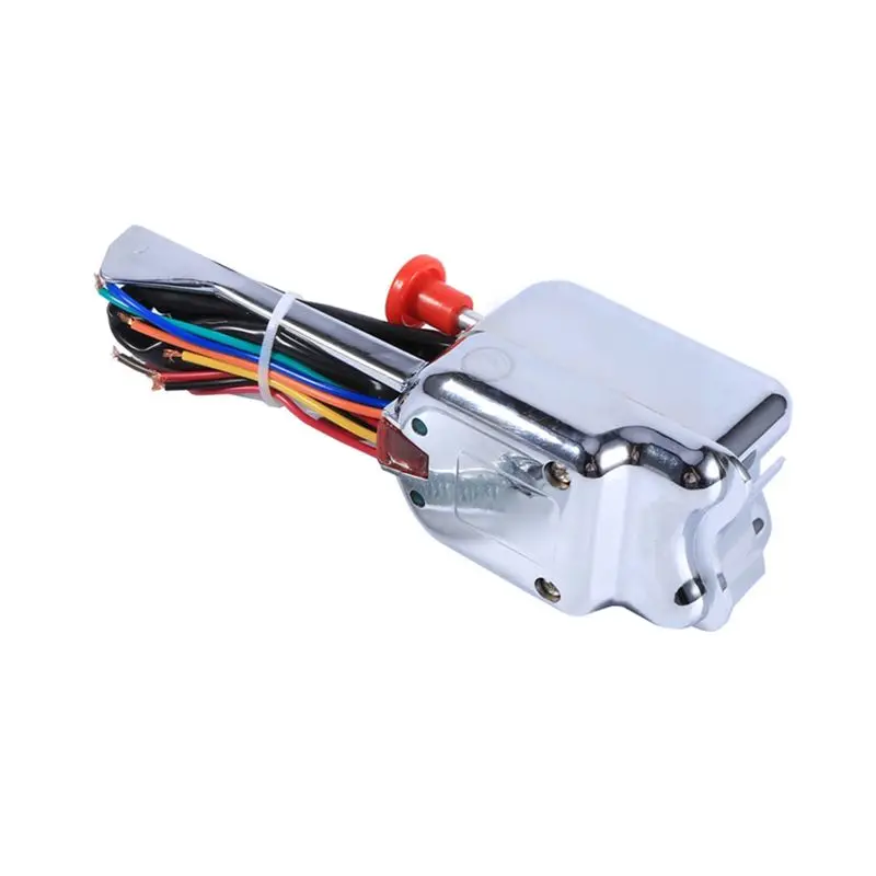 Reliable-For Ford For Buick Car Accessories 12V Universal Chrome Street Hot Rod Turn Signal Switch