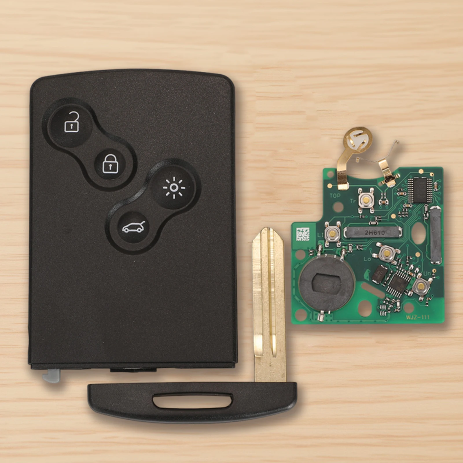 

Смарт-карта-ключ 433 МГц для Renault Megane Fluence Scenic, замена бесключевого смарт-ключа с чипом PCF7952