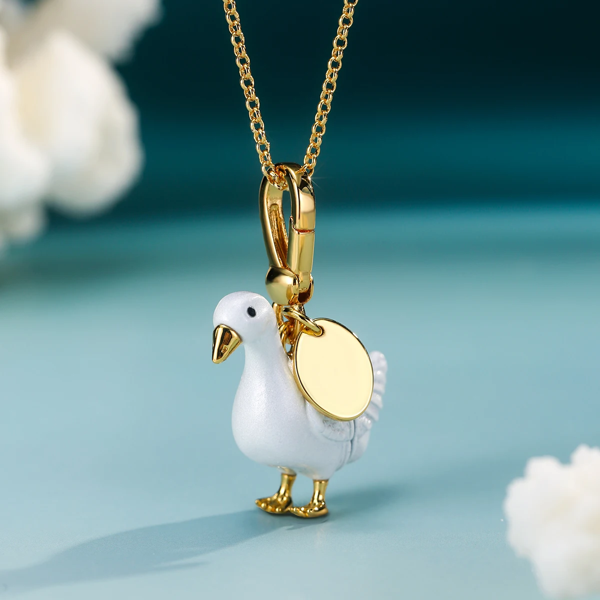 

Cute And Exquisite Swan Pendant Necklace, Golden Duck Egg Pendant, Bag Pendant, Suitable For All Occasions And Holiday Gifts