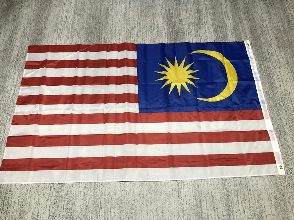 Malaysia Flag 90x150cm 3x5fts double penetration polyester hanging banner MY MYS Malaysia Flag for home decoration banner