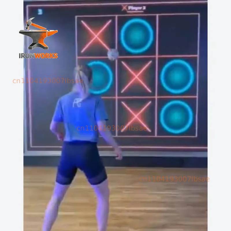 indoor funny interactive projection game system 0.3 milliseconds instant response interactive digital tic-tac-toe football