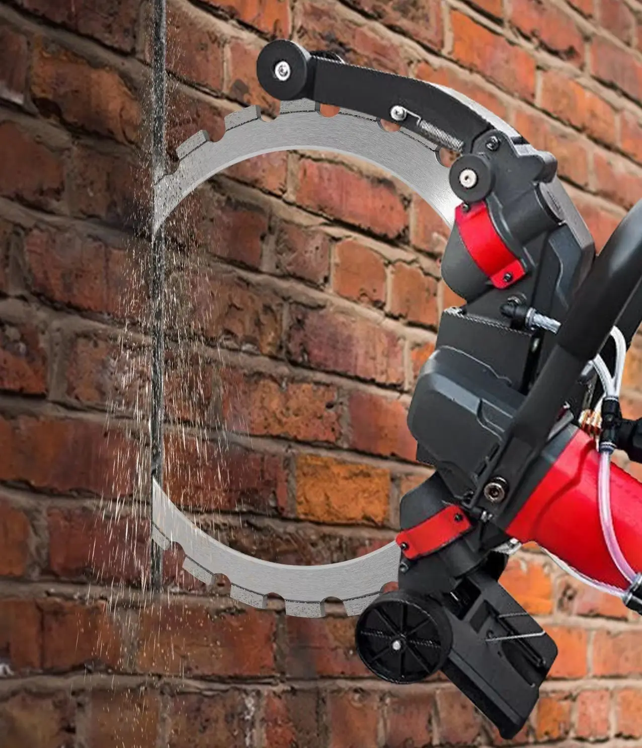 16 inch Ring Saw Blade, 24 Teeth Laser Welded Diamond Ring Saw Blade, Ring Drive Wheel for Concrete Masonry Wall Chasing