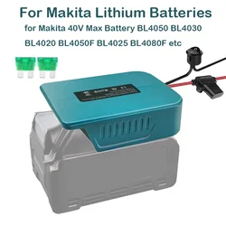 DIY Adapter Connector Power Wheels Adaptor for Makita 40V Li-ion Battery Power Mount Dock Holder for Power Tool 14AWG