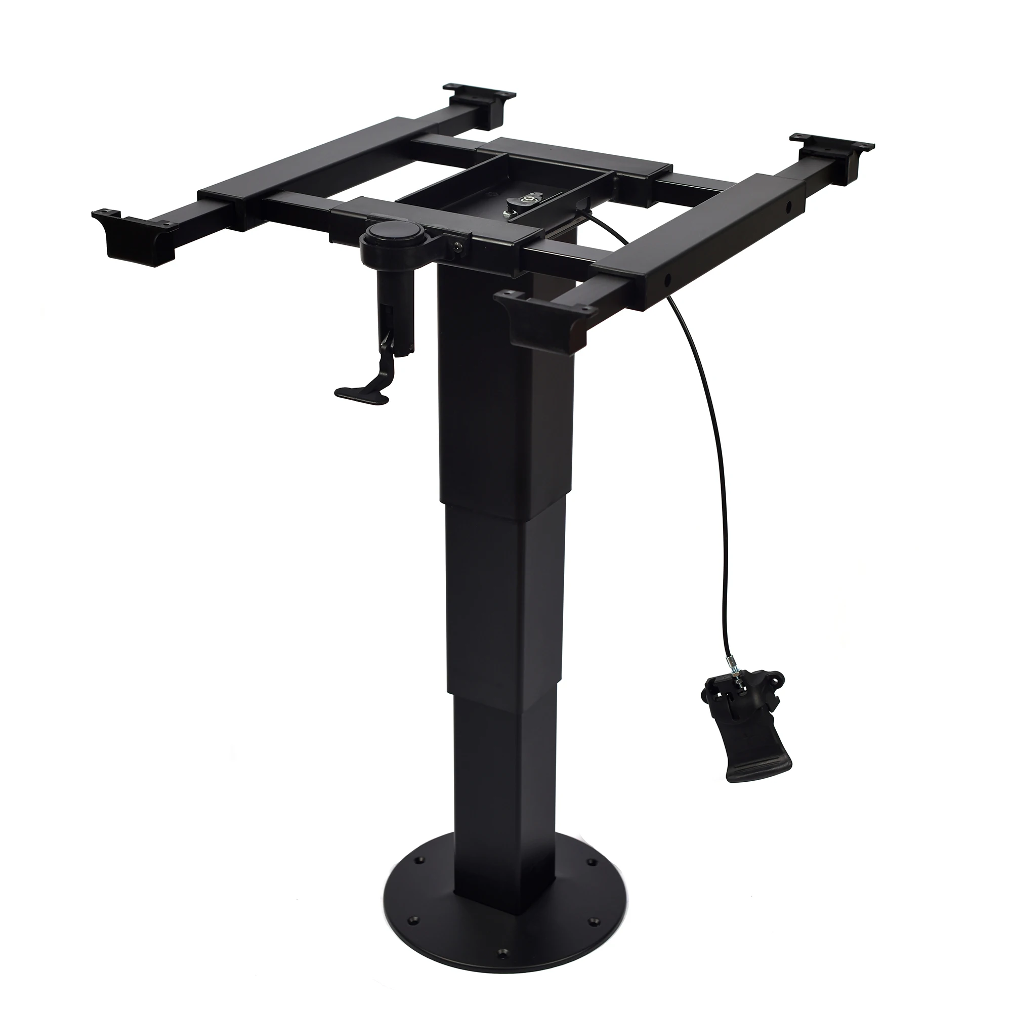 Adjustable Pneumatic Lift RV Table Leg Removable Aluminum Black Table Leg for RV Boat
