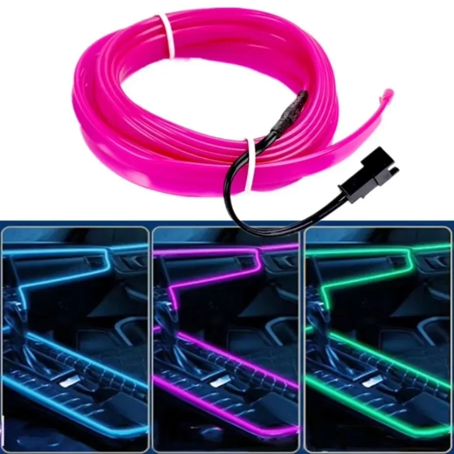 5~1M Multicolor Led Strip Lights Flexible Neon Light EL Wire Dance Party Atmosphere Decor USB Battery Box Driver Light String