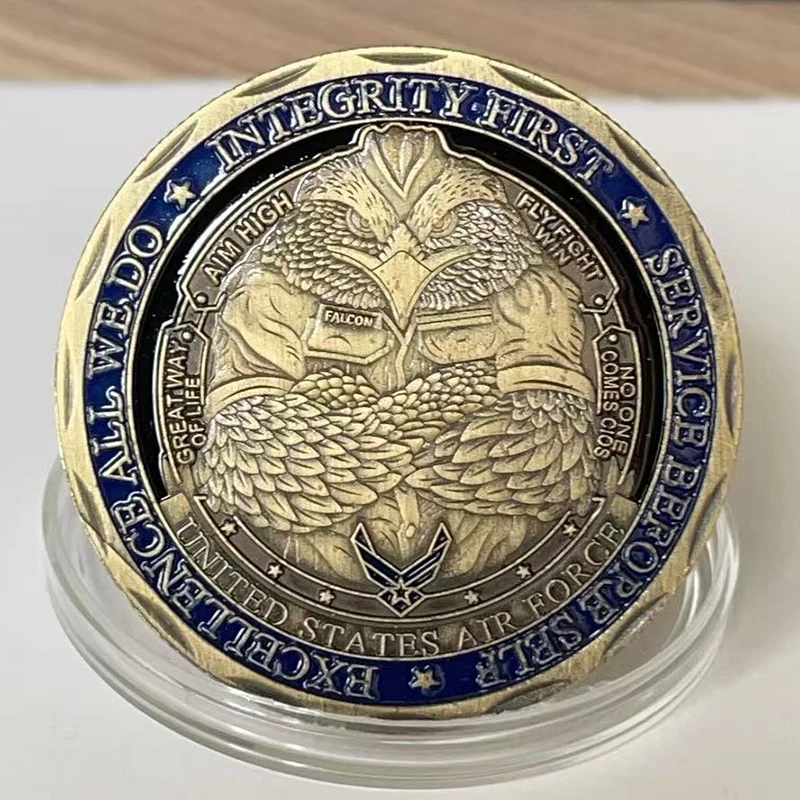 Military Coin Department of The Air Force Souvenir Challenge Coin Honor Coin Copper Plated Collectibles Commemorative Coin
