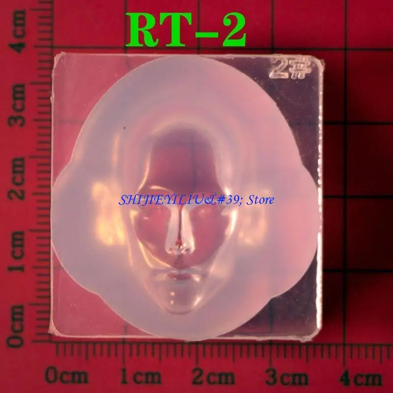 E21F Polymer Clay DIY Crafts Silicone Mould 3D Human Face UV Crystal Epoxy Resin Mold