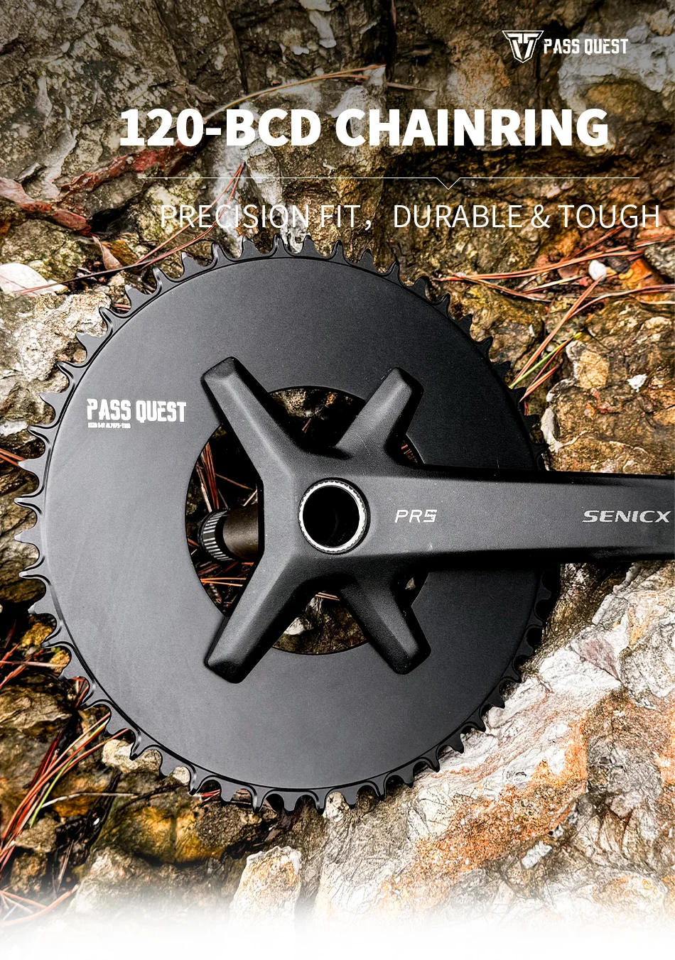 Aero 120mm BCD Kettenblatt für SENICX PR5/6/7 BCD120 CRANK 38T 40T 42T 44T 46T 48T 58T MTB Fahrradkette X120 MTB Kettenblätter – Detail 1